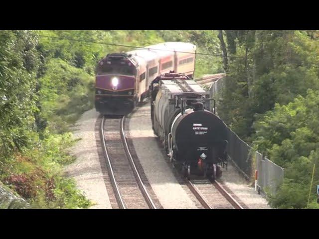 Mass Coastal freight meets MBTA South Coast Test Train! Fall River, MA - 9/27/2024