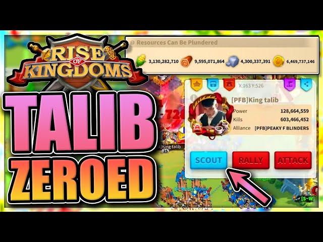 We stole 23B resources zeroing King Talib [worth thousands of dollars] Rise of Kingdoms