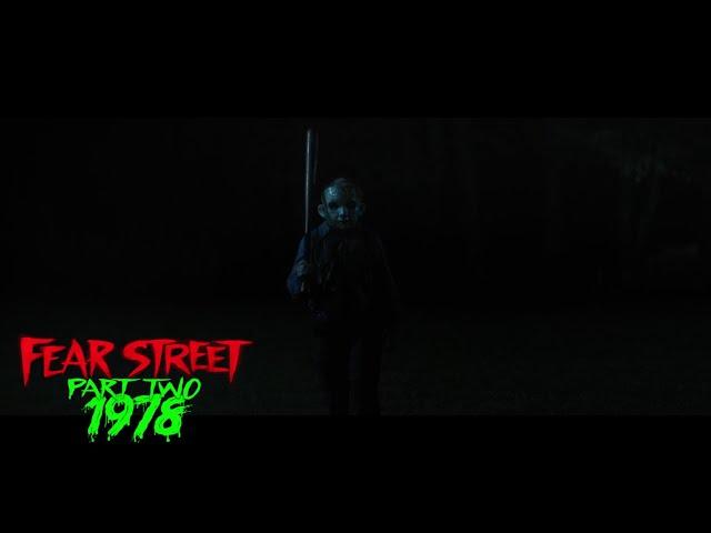 Fear Street Part Two: 1978 | The Shadyside Killers surround Ziggy and Cindy at The Hanging Tree