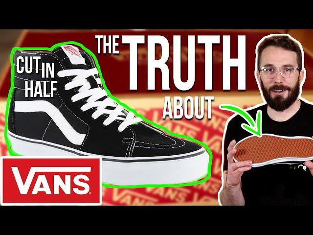 I cut Vans SK8 Hi in half to see what's inside