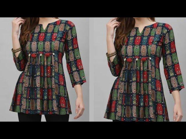 बीलकुल नये तरीके से बनाए pleted yock top cutting and stitching / pleted yock tunic top