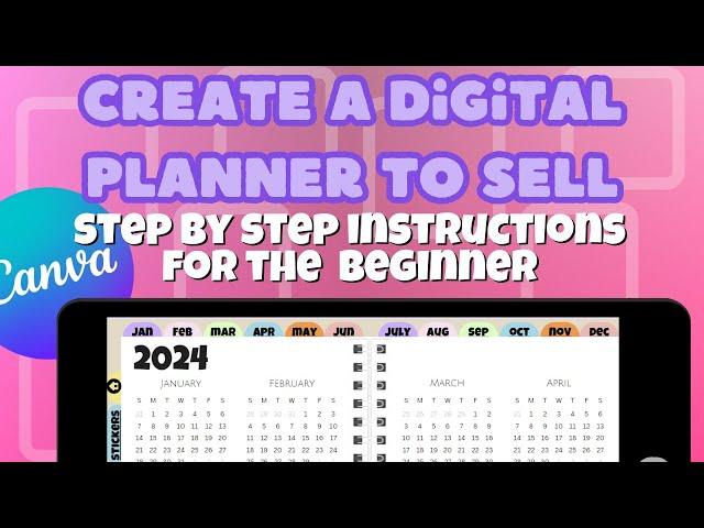 Create a Digital Planner to Sell on Etsy, Shopify. Use Canva to Create a Digital Planner