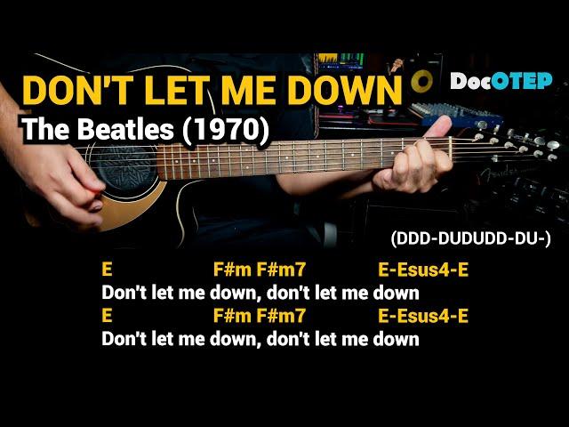 Don't Let Me Down - The Beatles (1970) - Easy Guitar Chords Tutorial with Lyrics