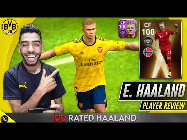 HAALAND 100 RATED REVIEW  the beast himself  pes 2021 mobile