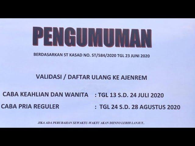 Update Terbaru Jadwal Seleksi Prajurit TNI AD 2020