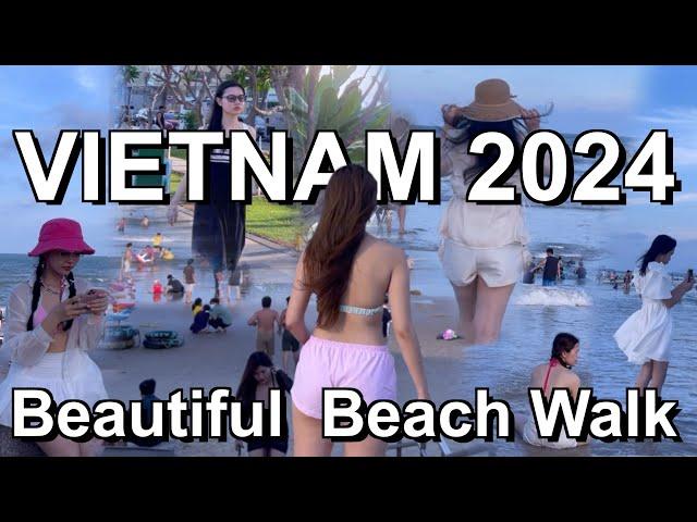 Beach Walk  Walking on Vietnam Beach in Vung Tau Vietnam 2024