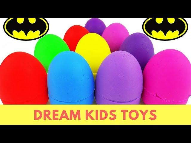 Dream Kids Toys Many Play Doh Surprise Eggs : Minions Hulk Batman Peppa Pig Cars 2 Mcqueen Spiderman