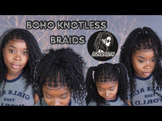 MUST HAVE!Boho Knotless Bob Braids |Human Hair Braided Lace Wig | Beginner Friendly |@LockBraids