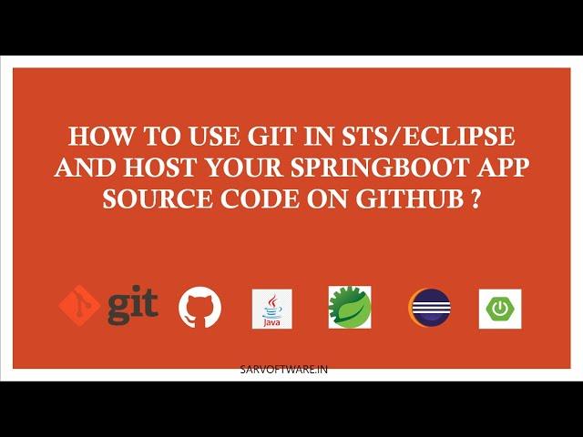 How to use git in sts/eclipse and host your java springboot project on github?