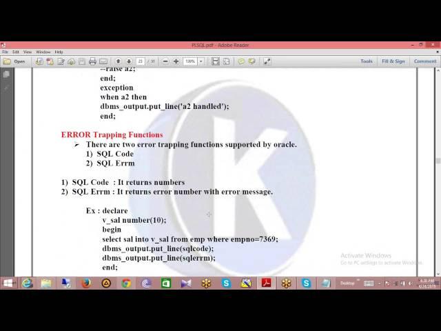 PLSQL Class   11 How to Work with RAISE APPLICATION ERROR in PLSQL   YouTube