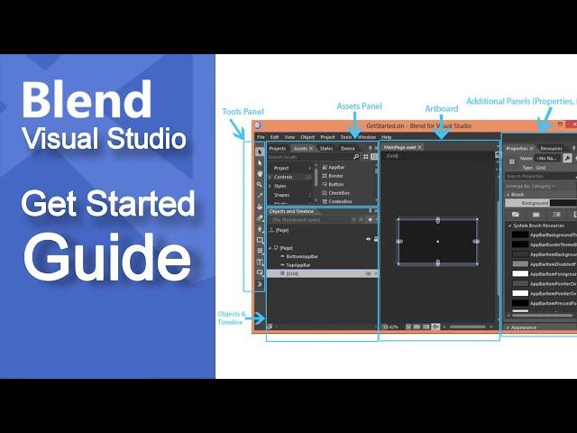 Get Started: Blend for Visual Studio overview | WPF Tutorial