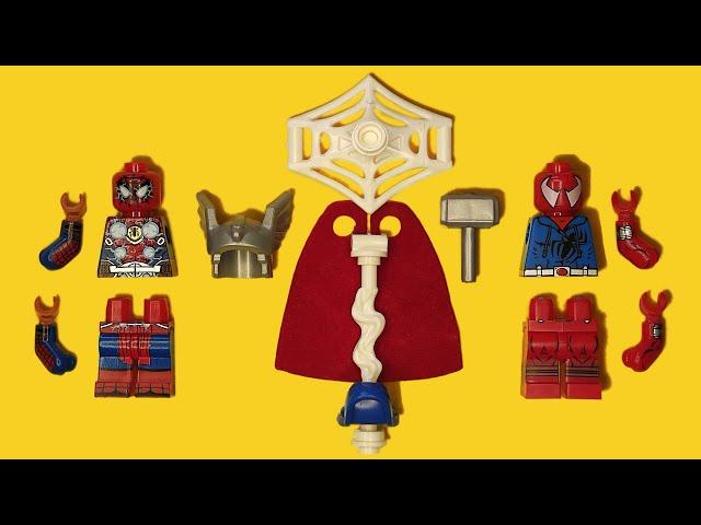 LEGO Alternative Versions Spider-Man | Spider-Thor & Scarlet Spider | Unofficial Minifigure | Marvel