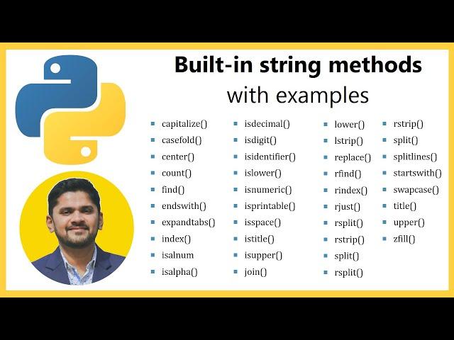 40 String methods in Python with examples | Amit Thinks