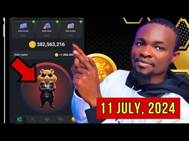 July 11 Hamster Kombat Daily Cipher Today || Claim 1,000,000 Coins Task Reward