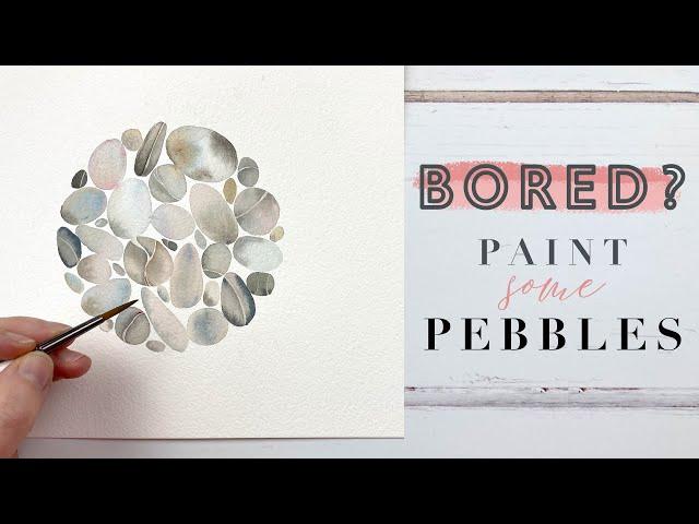 Painting Watercolour Pebbles