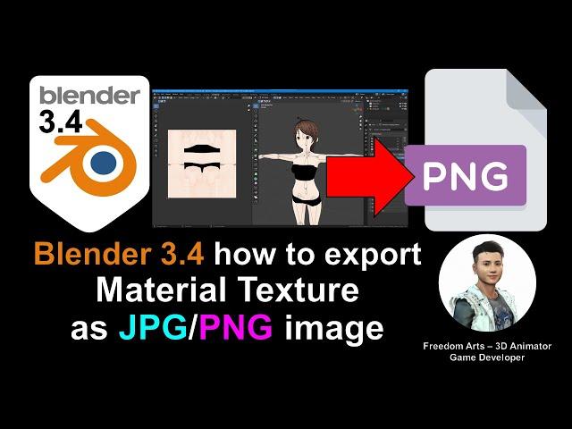 How to export material texture as JPG/PNG - Blender tutorial