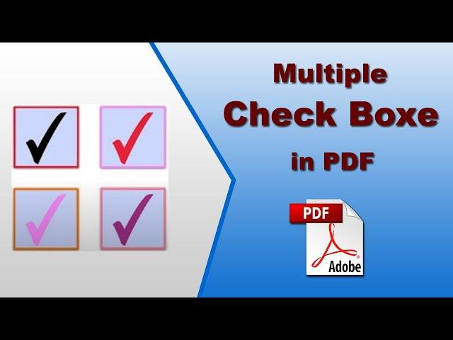 How to Add Multiple Checkboxes in PDF with Adobe Acrobat Pro 2020