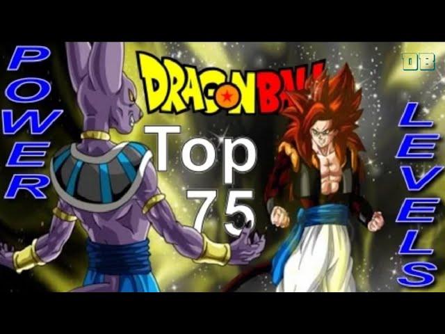 Dragon Ball Top 75 Power Levels+Giveaway