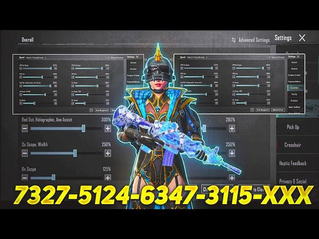 BGMI Update 3.3Best Sensitivity Code + Control Settings Pubg Mobile/Bgmi Sensitivity 2024