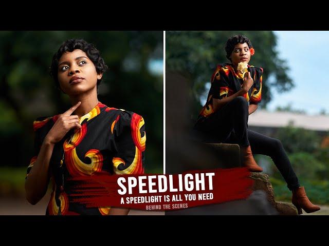 How to Shoot with : One Light Portrait Photography Outdoor  / Tips for  Beginners  / One Speedlight