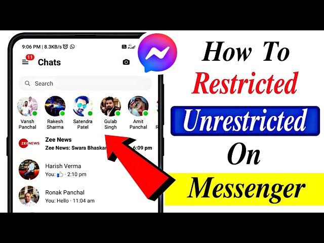 HOW TO UNRESTRICTED ON MESSENGER | how to unrestrict someone on messenger (2023)