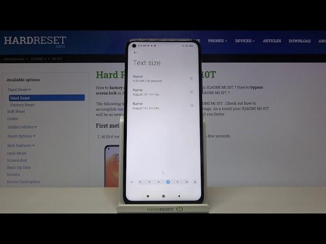 How to Adjust Size of Font in Xiaomi Mi 10T - Change Font Size