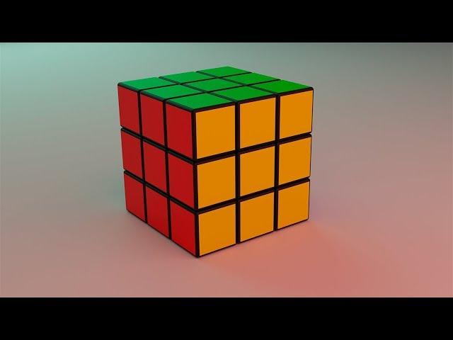Кубик Рубик за 1 минуту в Blender 2.8 | Ленивый Блендер 2.8