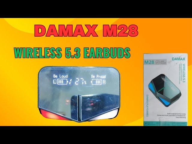 DAMAX M28 WIRELESS 5.3 EARBUDS UNBOX VIDEO