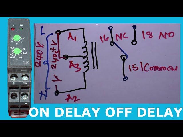 timer on delay and off delay explained | how timers work | Electreca