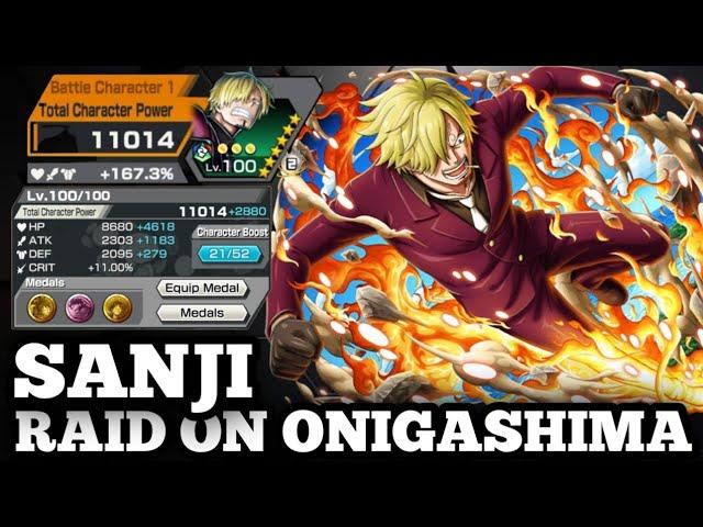 SANJI RAID ON ONIGASHIMA GAMEPLAY | ONE PIECE BOUNTY RUSH | OPBR