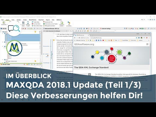 MAXQDA 2018.1 Update (Teil 1/3) - Diese Verbesserungen helfen Dir!