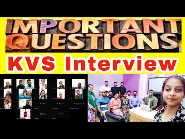 KVS Interview important questions with answers l Kvs teacher interview l PD Classes