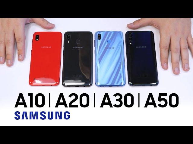 Купил Galaxy A10 вместо Galaxy A40. Распаковка, обзор и сравнение с Samsung Galaxy A20, A30, A50