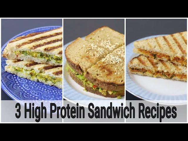 3 High Protein Sandwich Recipes For Weight loss - Healthy Bread Recipes | Skinny Recipes