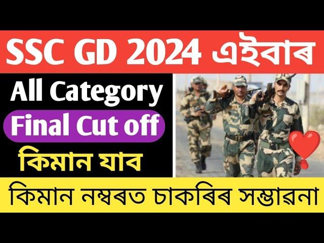 SSC GD 2024 Assam All Category Final Cut off