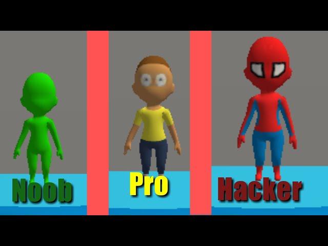 NOOB VS PRO VS HACKER- Fun Race 3D