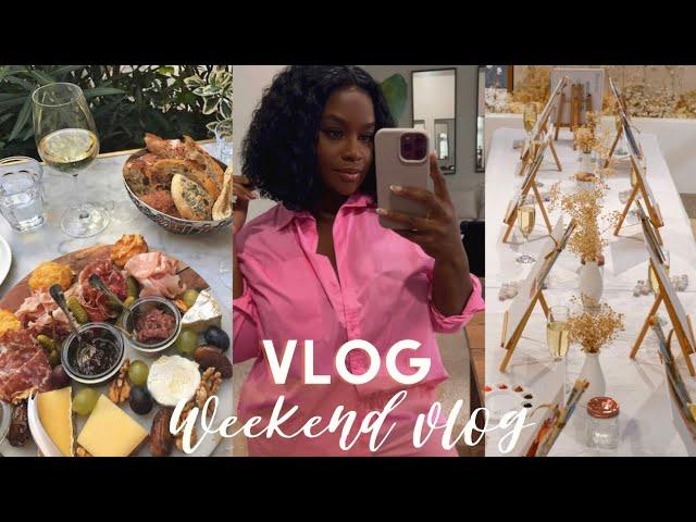 WEEKEND VLOG | SIP AND PAINT | GIRLS NIGHT IN | GETTING BACK TO WORK