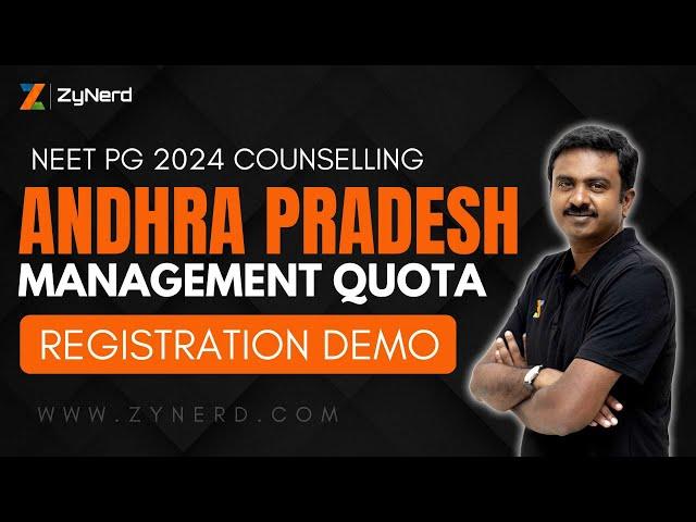 Andhra Pradesh Management Quota PG Medical - Registration Demo | NEET PG 2024