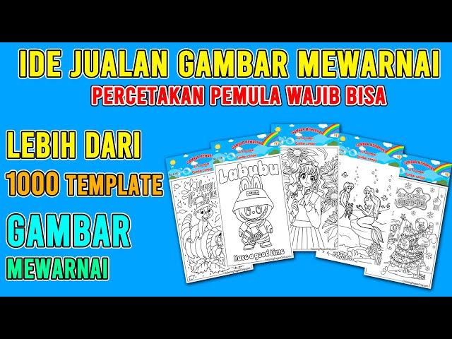 CARA MEMBUAT GAMBAR MEWARNAI SAMPAI SIAP JUAL | IDE JUAL GAMBAR MEWARNAI