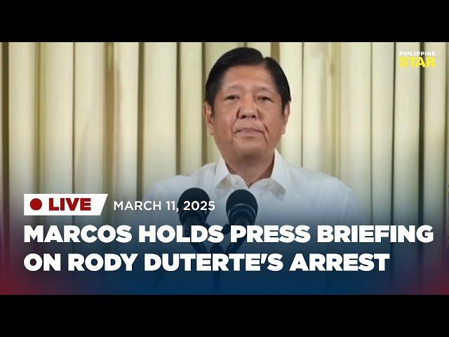 LIVESTREAM: Malacañang press briefing with Pres. Marcos Jr. on Duterte's arrest