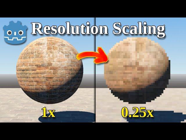 Godot resolution scaling and stretch res tutorial