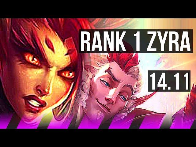 ZYRA & Jinx vs RAKAN & Jhin (SUP) | Rank 1 Zyra, 5/1/11 | KR Challenger | 14.11