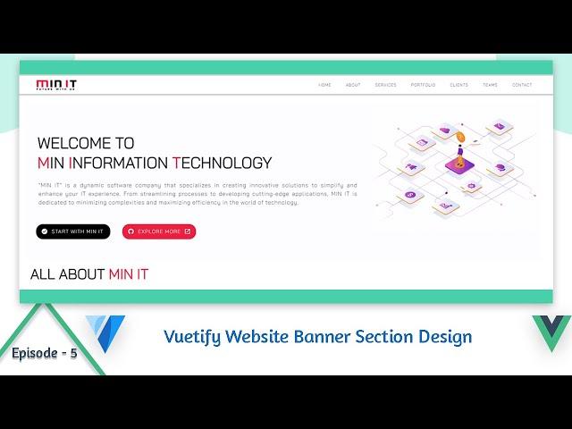 Vuetify Tutorial: Design a Website Banner with Vuetify || Vuetify Bangla Tutorial