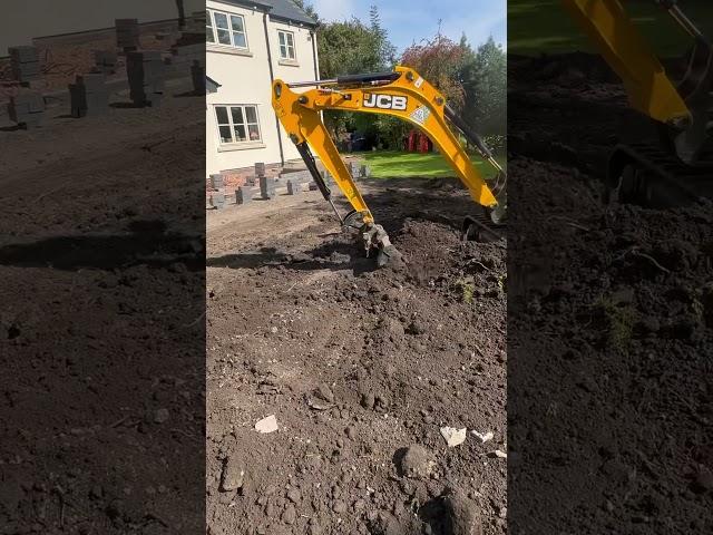 JCB Mini Digger Digging & Grading #landscaping #construction