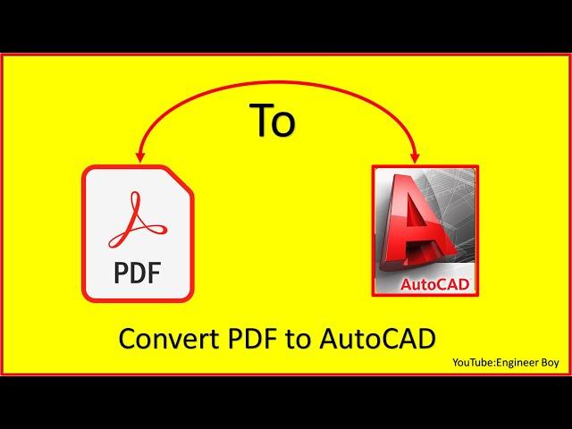 How to convert pdf to autocad/ inserting pdf file to autocad.