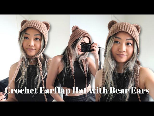 How to Crochet Earflap Hat with Bear Ears