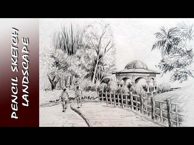 Pencil Sketching Landscape Tutorial Video beginners @ArtEWorld [2016 पेंसिल स्केचिंग लैंडस्केप