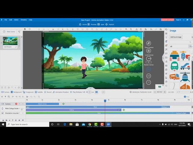 How to Use Animate Character Walking in Animiz Animation Maker