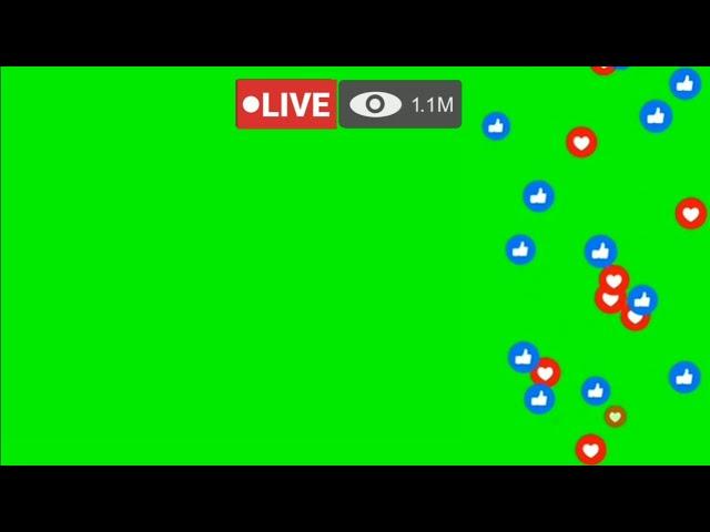 Facebook live Reactions Green Screen Background Animation HD