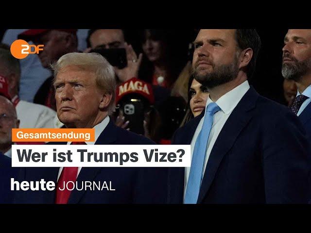 heute journal vom 16.07.2024 „Compact“-Verbot, J.D. Vance Vizekandidat der Republikaner